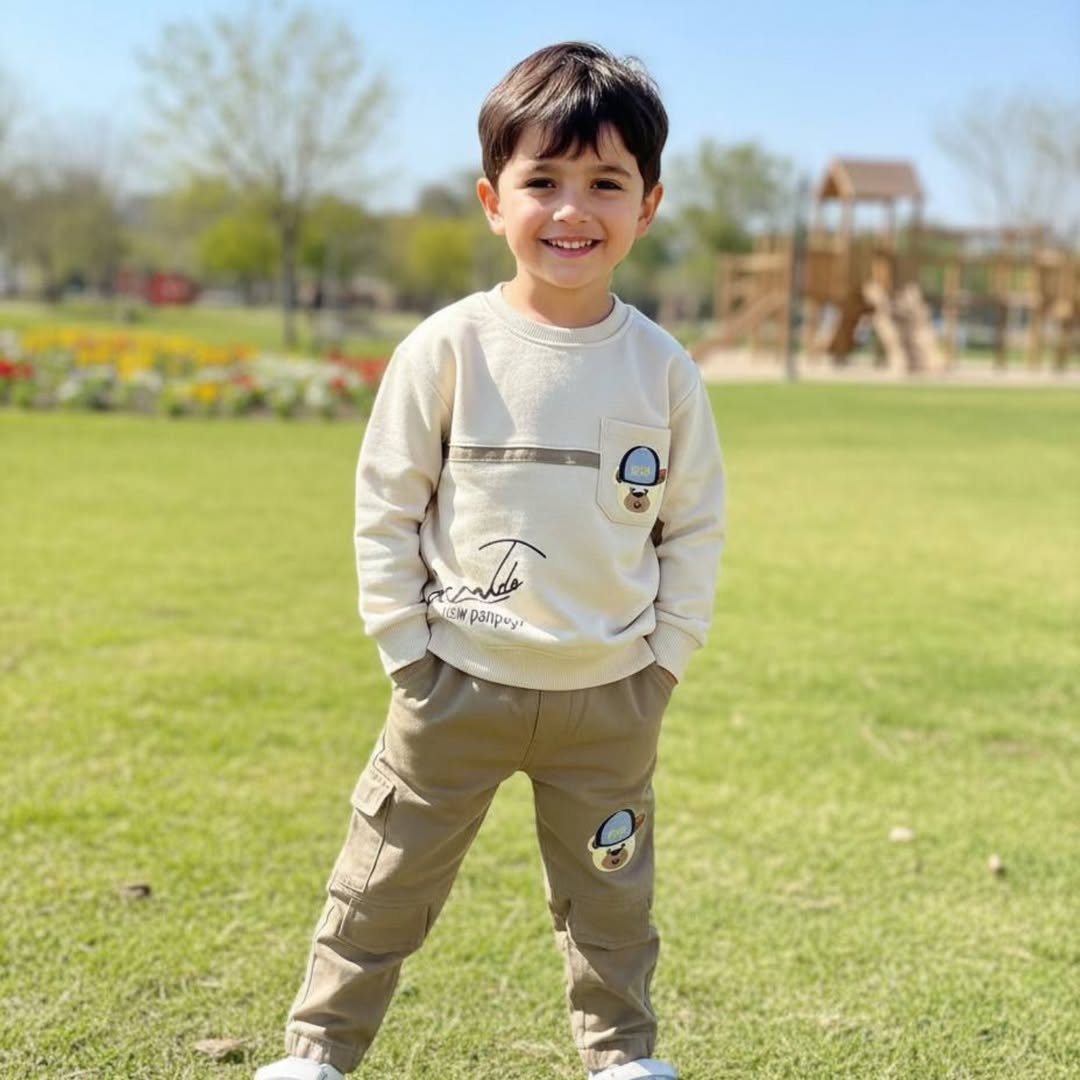 بلوز و شلوار طرح جیب‌دار بچگانه