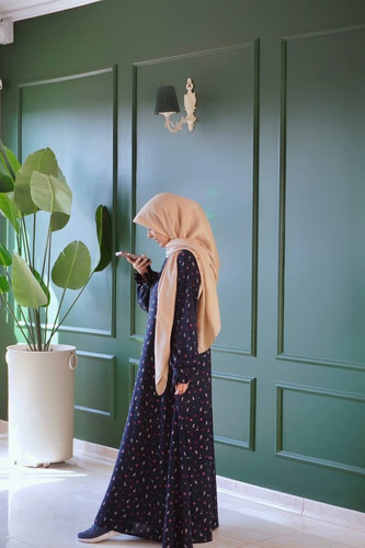 پیراهن تک گل فاخر با رنگ سورمه ای