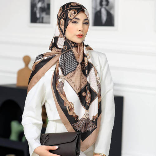 روسری ابریشم توییل سایز 140